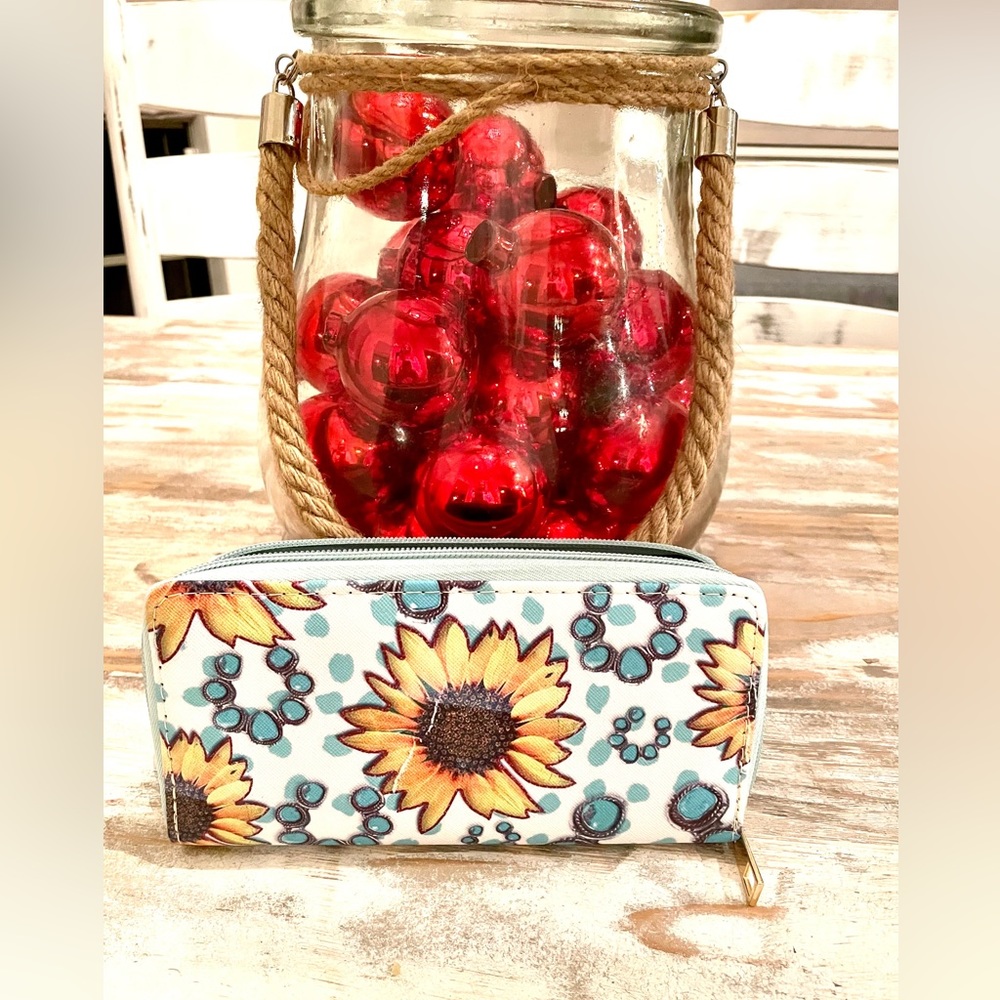 New! Sunflower & Turquoise Wallets